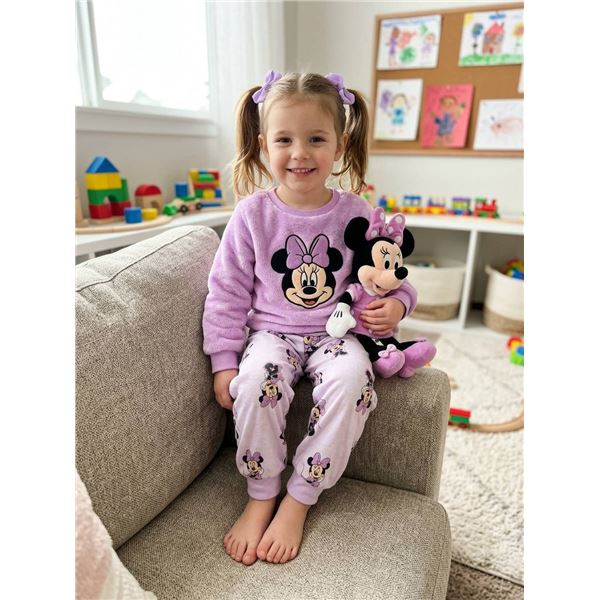 Disney Minnie Mouse 2-Piece Pajama Set in Size 7/8 (MM)