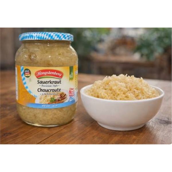 Hengstenberg Sauerkraut Bavarian Style With Wine, 720ml, Lot of 11 Jars