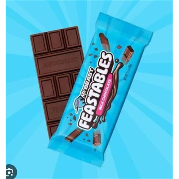 MrBeast Feastables Milk Crunch Chocolate Bars, 10-Bar Set