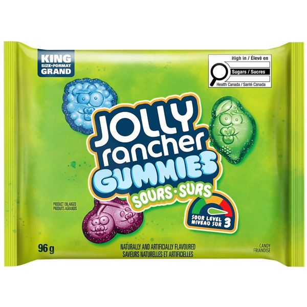 Jolly Rancher Gummies Sours Sour Level Pack with 12 x 96g Bags
