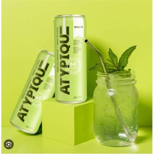 Atypique Non-Alcoholic Mojito, 12 x 355 mL Cans