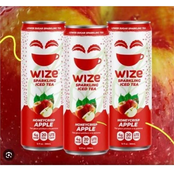 12 x 355mL Wize Sparkling Iced Tea Apple Flavor
