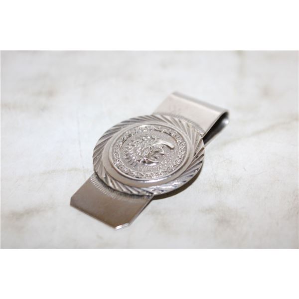 22 GRAM MEXICAN SILVER MONEY CLIP VINTAGE-ESTATE