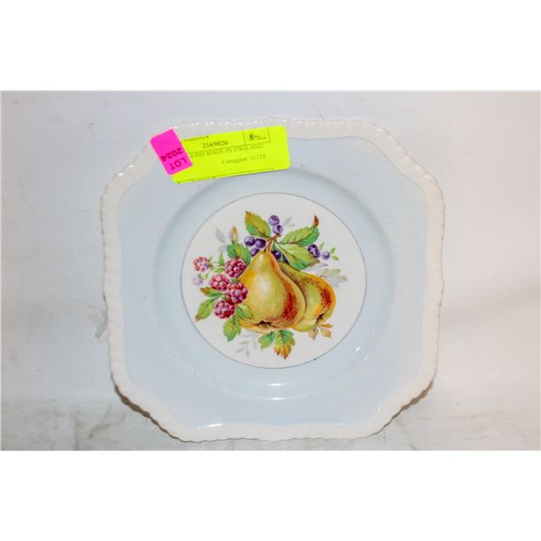 OLD ENGLISH MADE IN ENGLAND JOHNSON BROTHERS BABY BLUE COLOR WITH PEARS SMALL PLATE