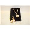 Image 1 : NEW JEWELRY DISPLAY W/ NEW NECKLACE AND EARRINGS