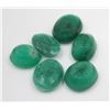 Image 1 : #03-NATURAL GREEN JADEITE GEMSTONES 45.55CT COLOUR ENHANCE/ 6PCS