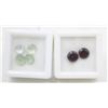 Image 1 : #261-NATURAL DARK RED GARNET 3.25 & PRENITE 3.95CT UNTREATED/ PR 6-6.3 MM/GR 7MM