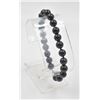 Image 1 : #99- NATURAL BLACK OBSIDIAN BEAD BRACELET 8MM/75" HEALING MINERAL/ ALASTICE