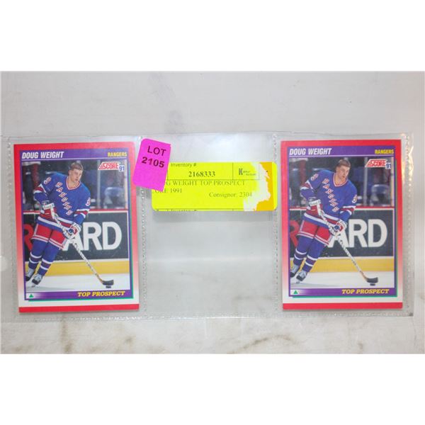 2 DOUG WEIGHT TOP PROSPECT SCORE 1991