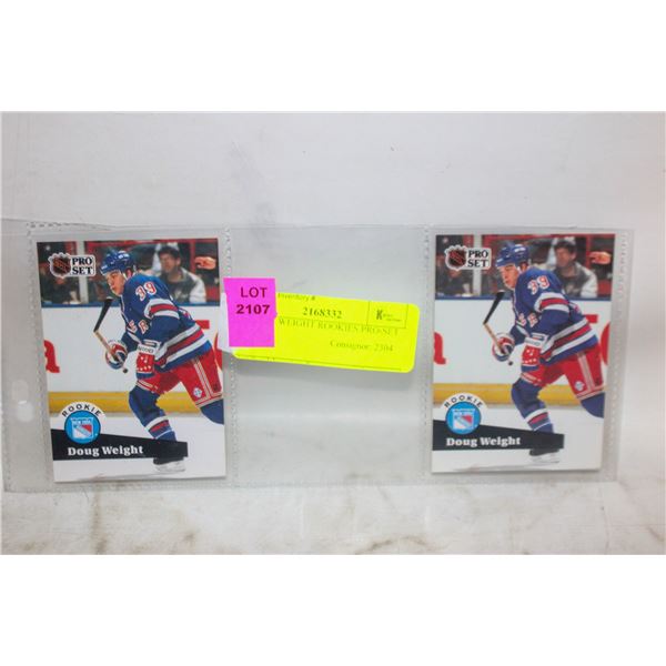 2 DOUG WEIGHT ROOKIES PRO-SET