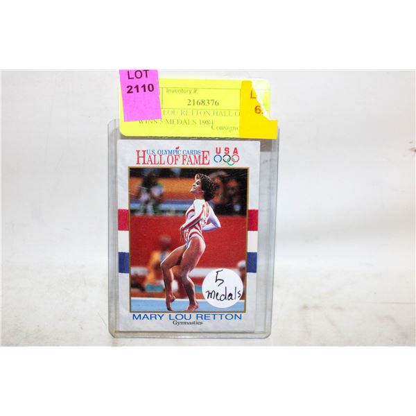 MARY LOU RETTON HALL OF FAME WINS 5 MEDALS 1984