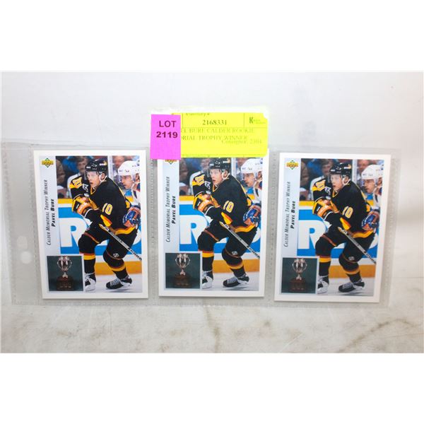 3 PAVEL BURE CALDER ROOKIE MEMORIAL TROPHY WINNER