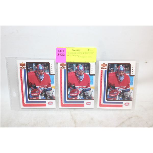 3 JOSE THEODORE GOALIE TODAYS ROOKIES UPPERDECK