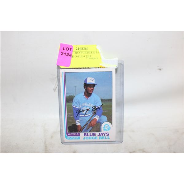 JORGE BELL ROOKIE BLUE JAYS SIGNATURE O-PEE-CHEE PRINTED SIGNATURE