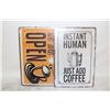 Image 1 : (2) BRAND NEW METAL WALL SIGNS 8" X 12" EACH