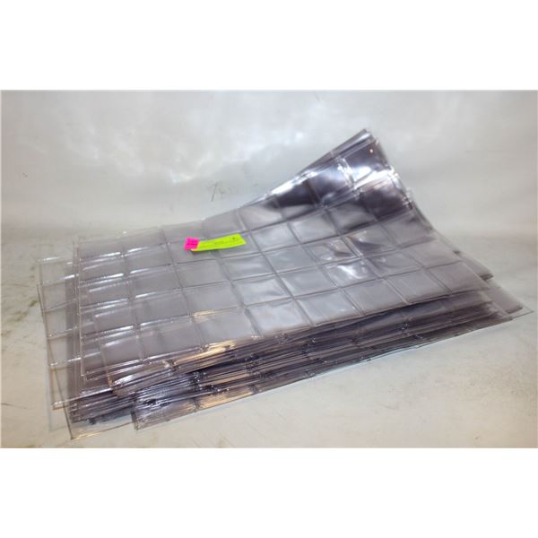 50 SHEETS OF 20 PLASTIC PAIRED COIN PACKAGES