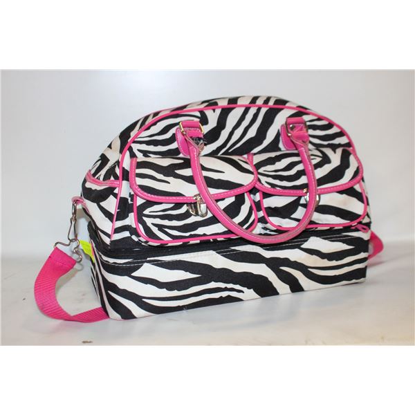 PINK-ZEBRA STYLE MAKEUP/ACCESSORY BAG