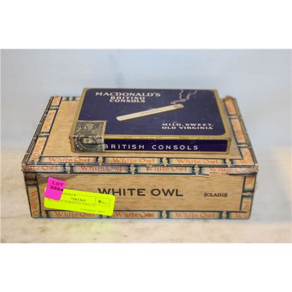 ANTIQUE TOBACCO TINS (2)