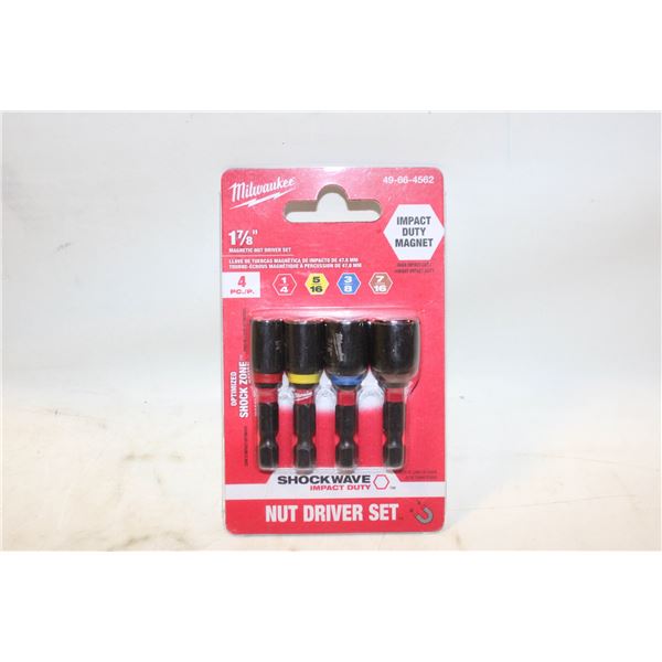 PACK OF MILWAUKEE MAGNETIC NUT DRIVE SET 1 7/8”