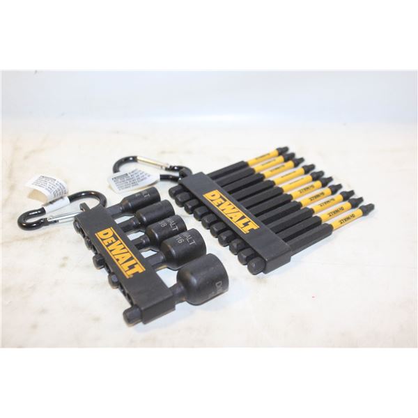 2PKS OF DEWALT IMPACT NUT DRIVER AND SCREWDRIVER BITS