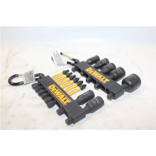 2PKS OF DEWALT IMPACT NUT DRIVER AND SCREWDRIVER BITS