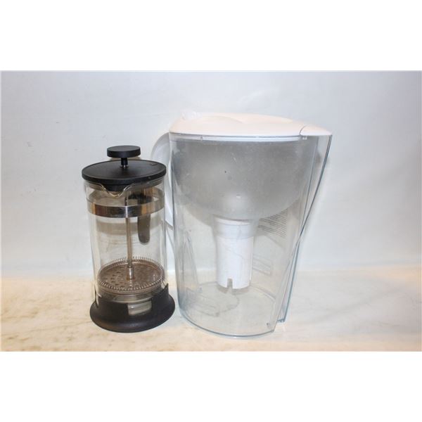 BRITTA WATER JUG WITH FRENCH PRESS