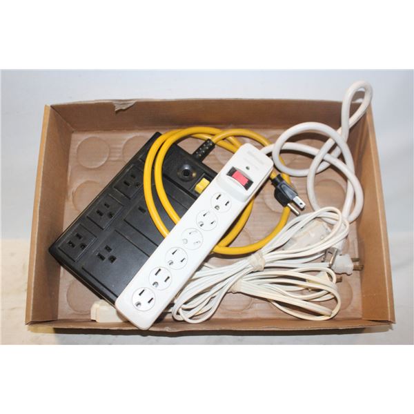 BOX OF THREE EXTENSION CORDS