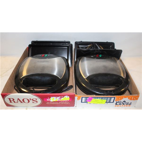 STAINLESS WAFFLE MAKER/SANDWICH MAKER/GRILL WITH VARIOUS INTERCHANGEABLE PLATES