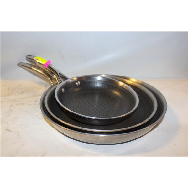 3PK HENCKELS PARADIGM COOKWARE PANS *USED*, CTC SES