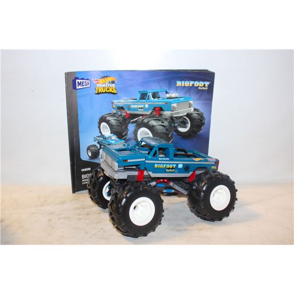 HOT WHEELS MONSTER TRUCK BIGFOOT LEGO STYLE COMPLETE WITH INSTRUCTIONS