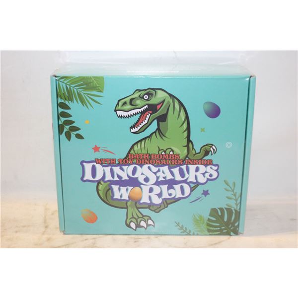 NEW 6 PC BATH BOMBS W/ DINOSAURS WORLD TOYS