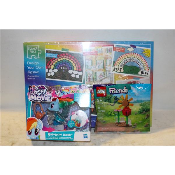 SEALED (3)TREFL CORNER PIECE 500 PC PUZZLE DESIGN YOUR OWN W/NEW HASBRO MY LITTLE PONY: THE MOVIE RA