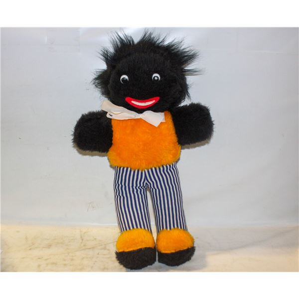 VINTAGE GOLLIWOG PLUSH 18" DOLL, HISTORICAL COLLECTIBLE