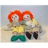 Image 1 : VINTAGE RAGGEDY ANN & ANDY FABRIC 18" DOLLS, COLLECTORS