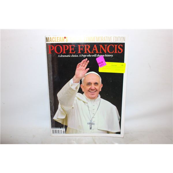 2013 MACLEAN'S POPE FRANCIS COMMEMORATIVE EDITION