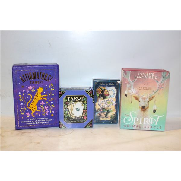 LOT OF 4 TAROT CARDS SETS