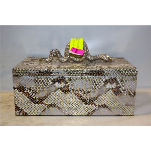 SNAKE SKIN STORAGE BOX WITH LID