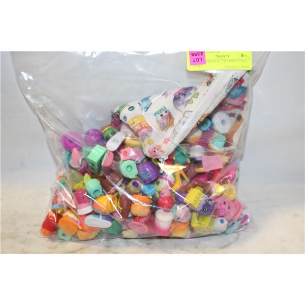 204 SHOPKINS & 1 SHOPKINS BAG, TOYS