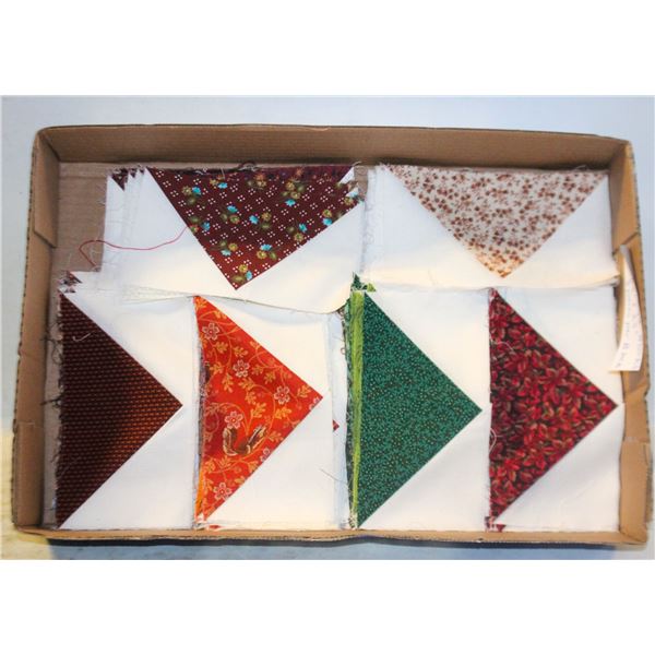 100+ RECTANGLE BLOCKS FOR QUILTS, 6.5"X3.5", 3 PIECES SEWN PER BLOCK, ESTATE
