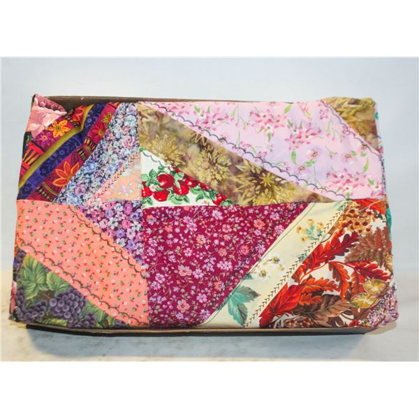 UNFINISHED HOME-MADE QUILT TOP 58"X68", COTTON, ESTATE