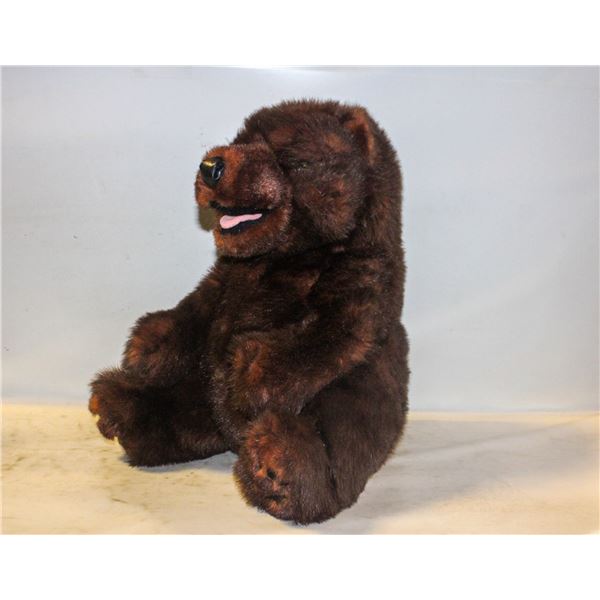 HAND PUPPET - LARGE GRIZZLEY BEAR 16", TOYS