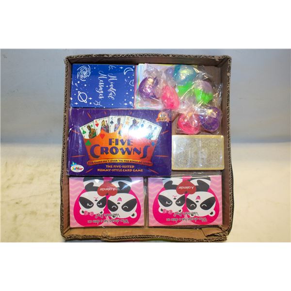 FLAT OF ASSORTED GAMES CARDS