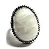 Image 1 : 9)  OVAL CUT NATURAL MOONSTONE SIZE 7 RING