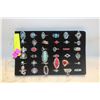 Image 1 : JEWELRY ORGANIZER TRAY W/ 36 TURKISH STYLE RINGS
