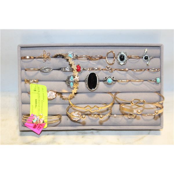 JEWELRY ORGANIZER TRAY WITH RINGS AND BANGLES