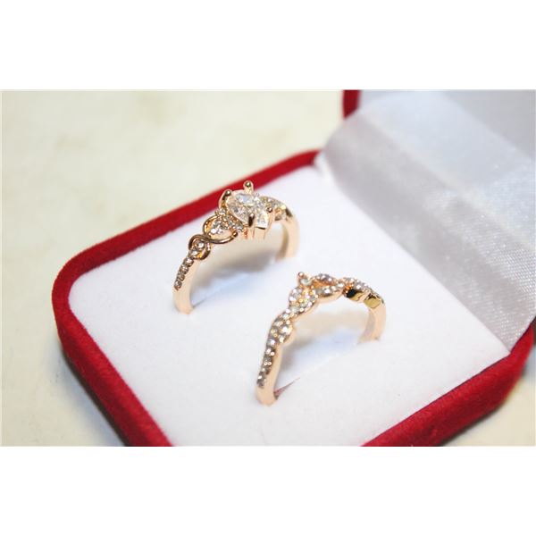 NEW 2PCS/SET RING SET SZ8