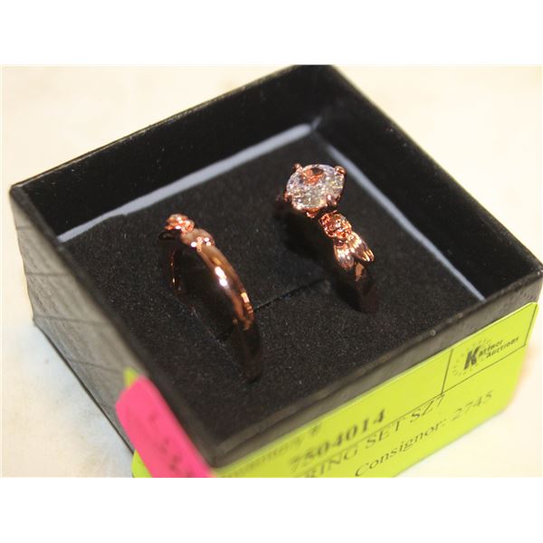 NEW 2PCS/SET RING SET SZ7