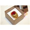 Image 1 : NEW RED DRAGONS SECRET GOLD TONE SIZE 11