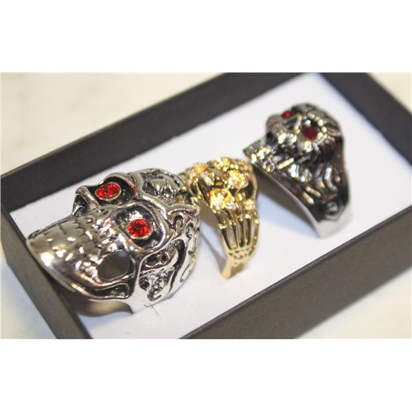 NEW 3PCS/SET BIKERS RINGS SZ11