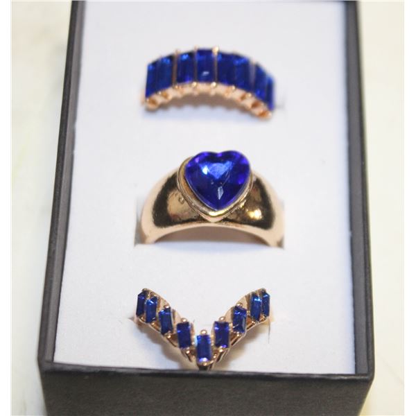 NEW 3PCS/SET RING SET SZ8